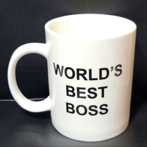 the Office World's Best Boss White Ceramic Coffee Mug 11oz Funko Collectible Cup